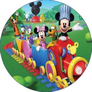 Cialda Rotonda Per Torta Topolino Mickey Mouse Disney Decorazione