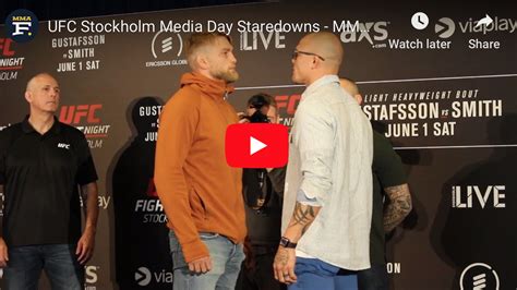 Alexander Gustafsson Vs Anthony Smith Staredown Video From UFC