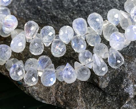 Rainbow Moonstone Faceted Teardrop 5 8mm