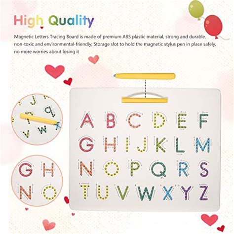 Hautton Magnetic Letters Board In Alphabet Letter Tracing Board