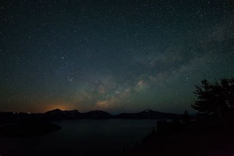 Wallpaper Landscape Mountains Night Galaxy Lake Reflection Sky