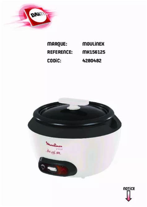 Notice Cuiseur Moulinex Mk Trouver Une Solution Un Probl Me