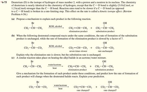 Solved Deuterium (D) is the isotope of hydrogen of mass | Chegg.com