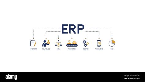 Erp Banner Web Icon Vector Illustration Concept For Enterprise Resource