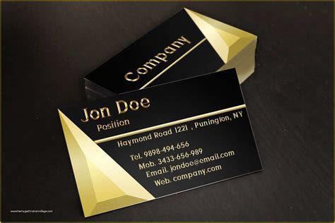 Gold Business Card Template Free Of 51 Cool Business Card Templates ...