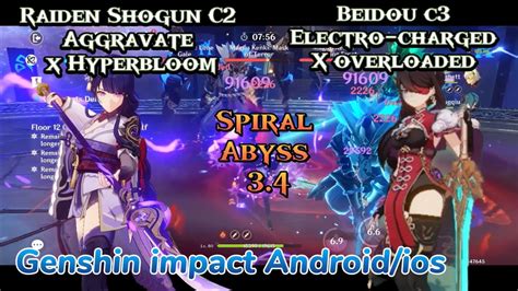 Genshin Impact Android Ios Raiden Shogun C Aggravate Beidou C