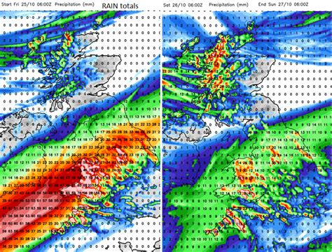 Late October Heavy Rain And Flooding With An Amber Warning For South Wales