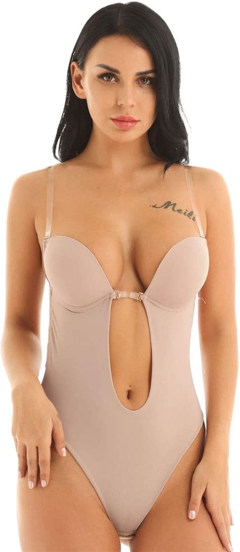 Doomiva Damen Shapewear Bodysuit Figurformender Body Shaper Bauchweg V