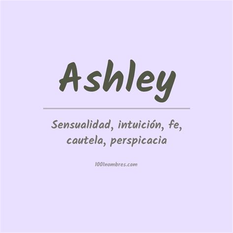 Significado Del Nombre Ashley