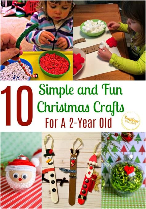 10 Simple and Fun Christmas Crafts for 2 Year Olds! - Sunshine Whispers