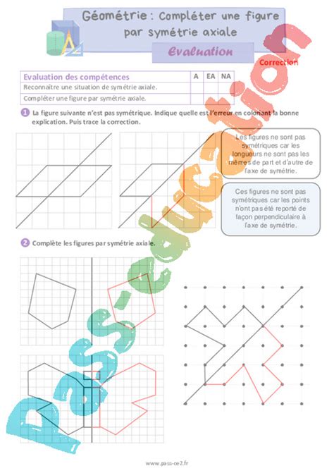 Compl Ter Une Figure Par Sym Trie Axiale Valuation De G Om Trie Pour