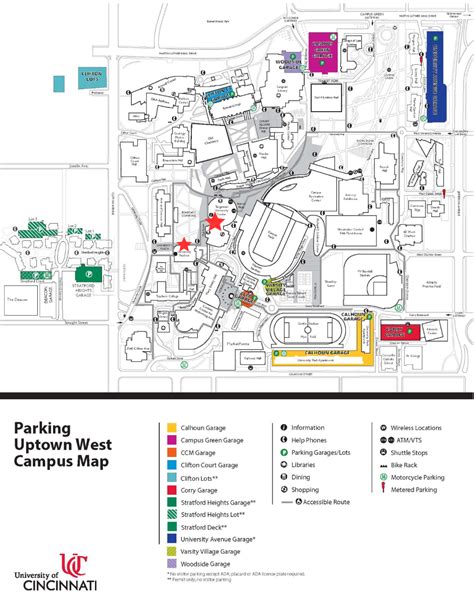 Campus Map Of University Of Cincinnati Damita Olivie