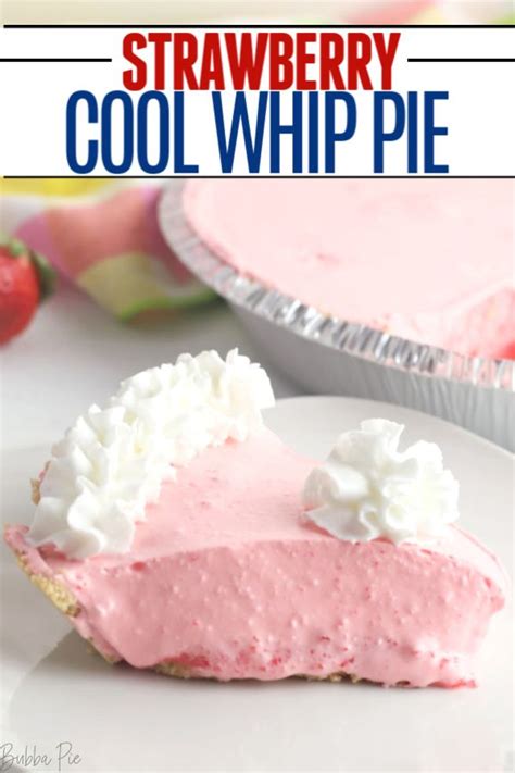 Strawberry Cool Whip Pie Jello Dessert Recipes Strawberry Pie Recipe