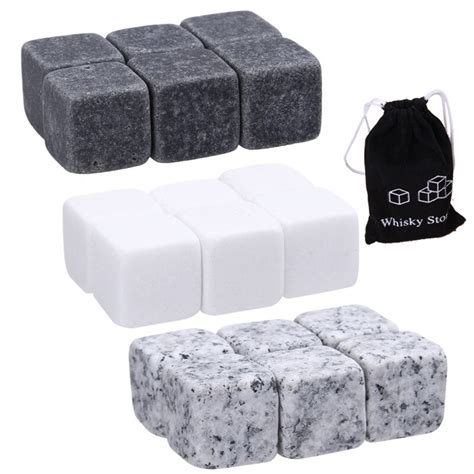 Whisky Stone Whiskey Rock Wine Ice 6 Pcs Whiskey Stones Ice Cube Bar