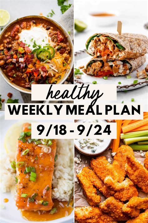 Healthy Weekly Meal Plan August Lowcalicious