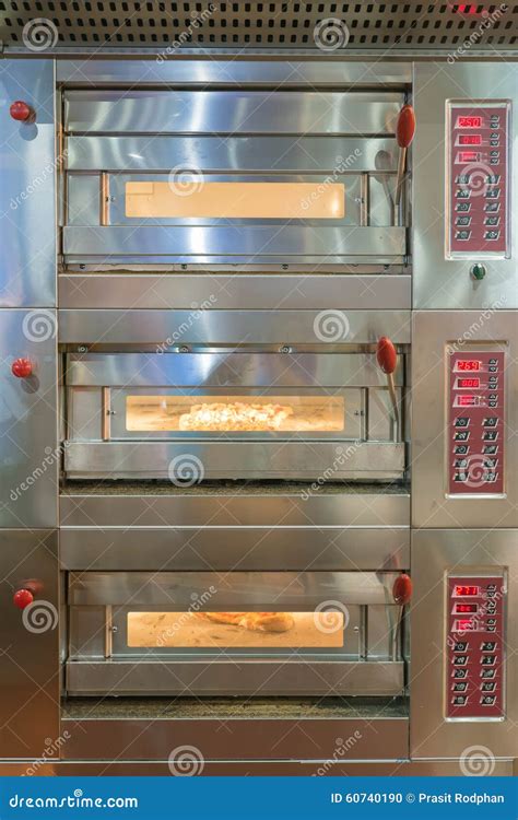 Bread Rolls Baking In Oven In A Commercial Kitchen Stock Photo Image