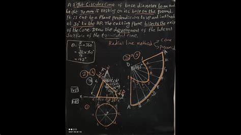 Development Of Lateral Surfaces Of Truncated Cone YouTube