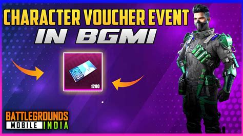 HOW TO GET CHARACTER VOUCHER IN BGMI BGMI CHARACTER VOUCHER EVENT