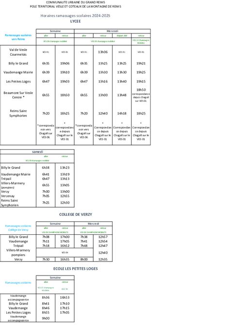 Actualit S Horaires Ramassages Scolaires Rentr E