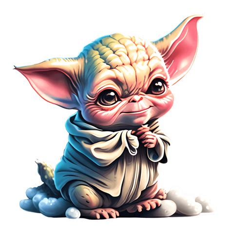 Cute Baby Yoda Digitale Afbeelding Creative Fabrica