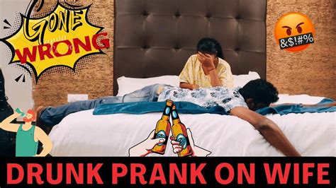 Extreme Prank On Wife🍾na Kudikaran Agitaney😭she Cried🥺prank Gone Wrong🔥drunken Prank On Wife