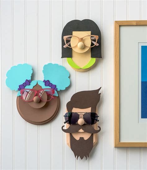 Diy Glasses Holder Display With Fun Faces Mod Podge Rocks