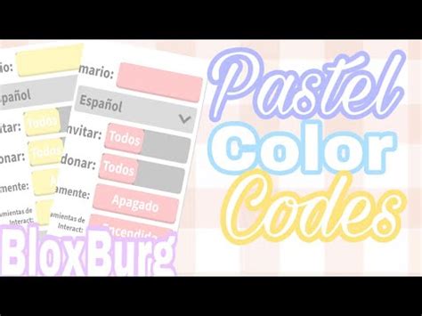 Pastel Color Codes For Bloxburg