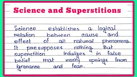 20lines Essay On Science And Superstition In English Difference