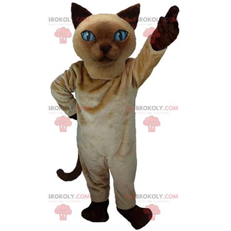 Siamese Cat Mascot Realistic Cat Costume Pets Sizes L 175 180cm