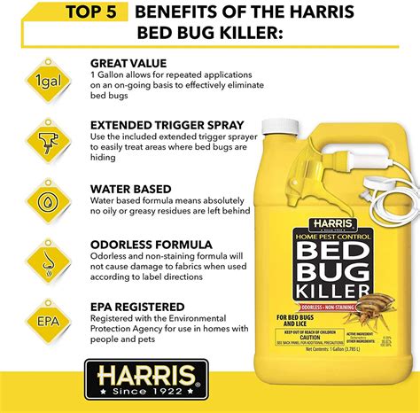 Harris Home Pest Control Bed Bug Killer 128 Fl Oz Pf Harris