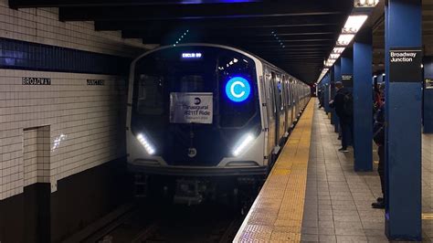 [mega Exclusive Special Debut] Mta Nyct Euclid Avenue Bound R211t C Train At Broadway