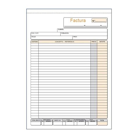 Talonario De Facturas Loan T56 A4 Natural Duplicado Autocopia