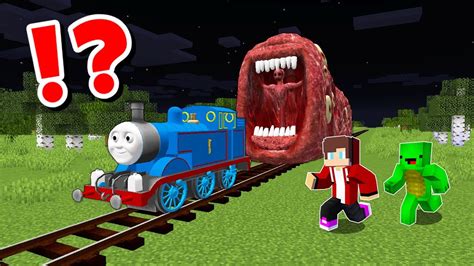 Jj And Mikey In Thomas Vs Train Eater Challenge In Minecraft Maizen