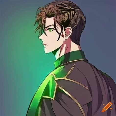 Manhwa Character Resembling Claude With Slicked Back Brown Hair In A