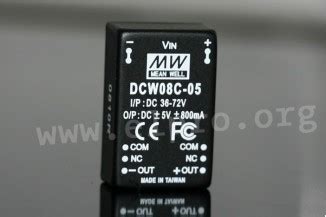 Mean Well DC DC Converters 8W DIL24 Housing DCW08 Series Elpro