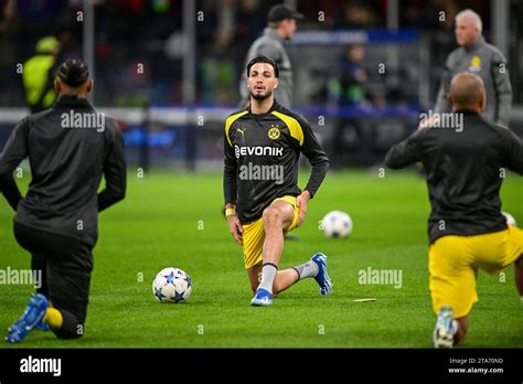 Milano Italy 28th Nov 2023 Ramy Bensebaini 5 Of Borussia Dortmund