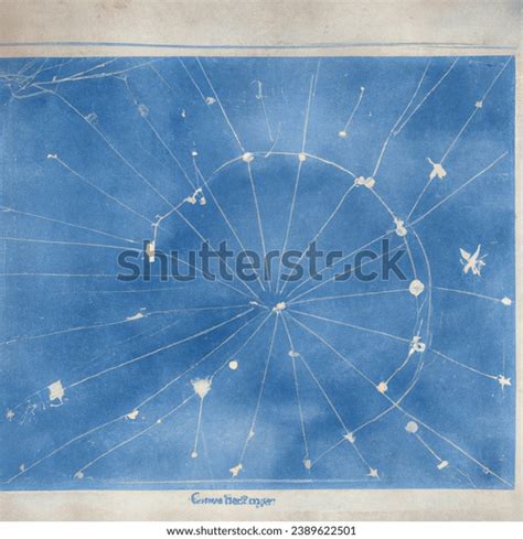 Modern Constellations Sky Chart Art Navy AI-generated image 2389622501 ...