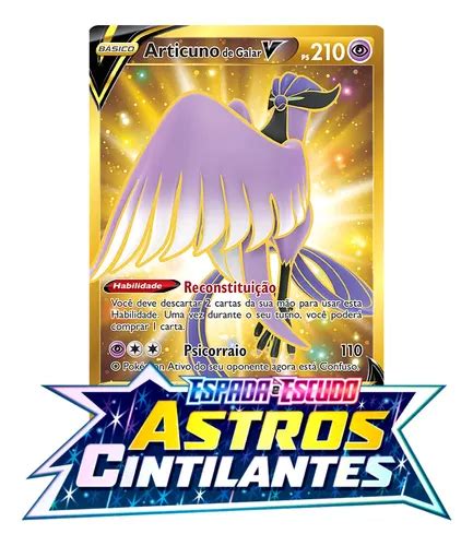 Carta Pok Mon Articuno De Galar V Dourado Astros Cintilantes