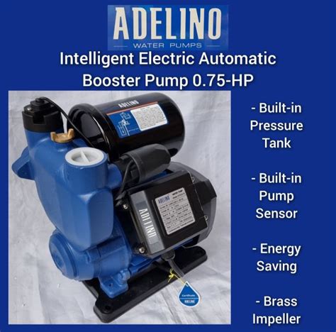 ADELINO Automatic Booster Pump 0 75HP 550 Watts INTELLIGENT AUTOMATIC