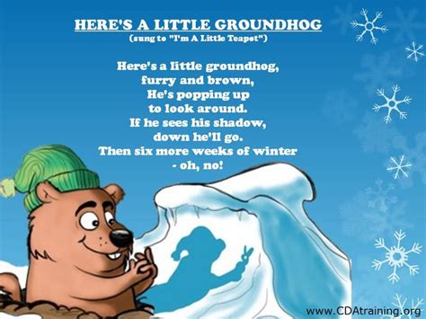 Groundhog Day Songs and Finger Plays | Groundhog day, Finger plays, Groundhog