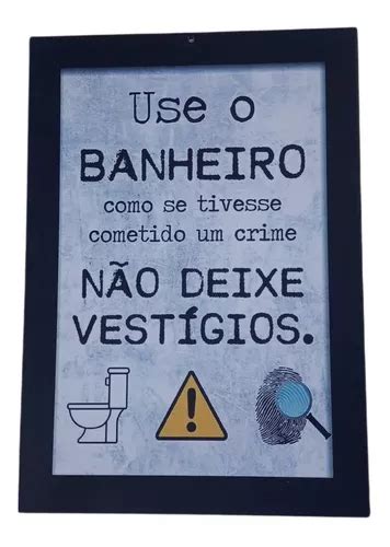 Placa Quadrinho Banheiro N O Deixe Vest Gios Fluxo Intenso Mercadolivre