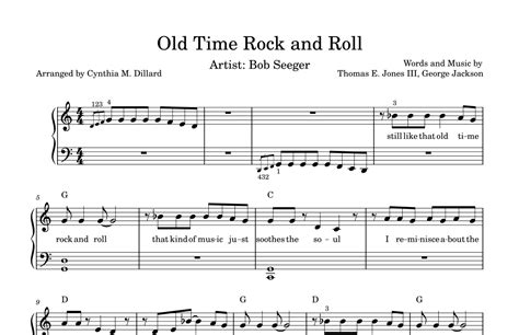 Old Time Rock And Roll Arr Cynthia M Dillard By Bob Seger Sheet Music For Piano Solo At Sheet