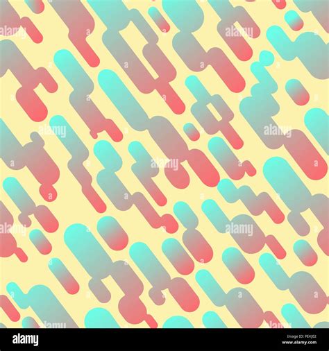 Abstract Gradient Vibrant Lines And Dots Seamless Pattern Stock Vector