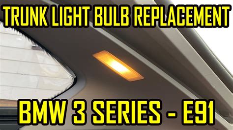 How To Replace Trunk Light Bulb Bmw E91 Led Lamp Install Youtube