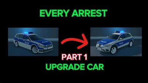 Every Arrest I Upgrade My Car Part Emergency Hamburg Roblox