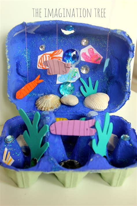 Egg Carton Ocean Craft The Imagination Tree Under The Sea Crafts