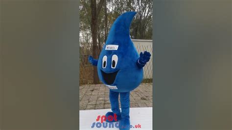 Spotsound Co Uk Mascot Costume Giant Blue Water Drop Full Body Mascot Costume With Big Smile