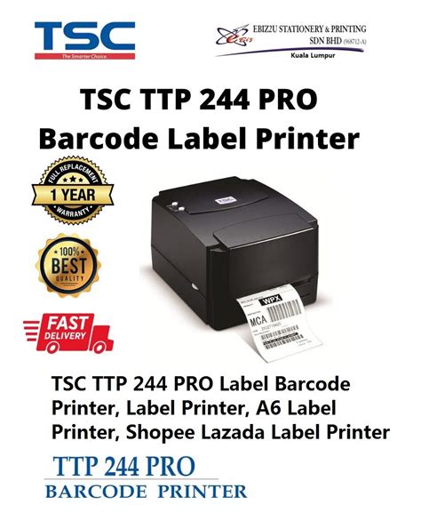 Tsc Ttp Pro Label Barcode Printer Label Printer A Label Printer