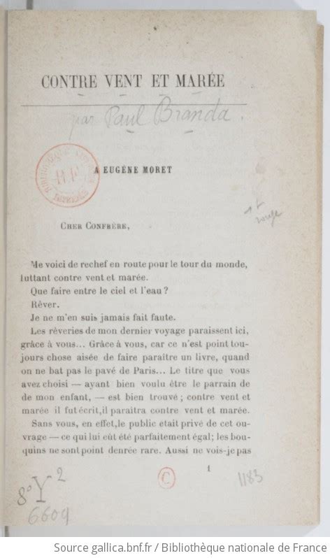 Contre vent et marée par Paul Branda La dame pâle Le repentir Le