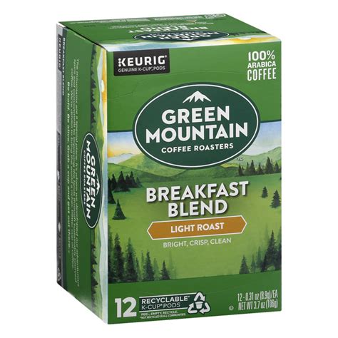 Green Mountain Coffee Breakfast Blend K Cup Single Serve Pods